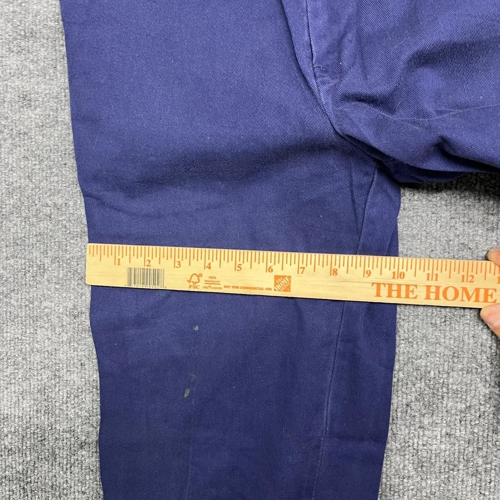 Cintas Work Chino Pants Men's Navy Blue Mid Rise Straight Zip Fly - 30x29.5